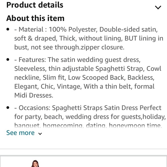 Floral spaghetti strap dress - Picture 7 of 7